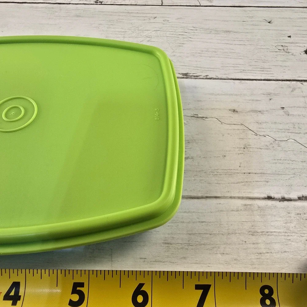 Tupperware Slim Pitcher Blue Lid 2L & Rectangular Container Green Lid 814-5 Set